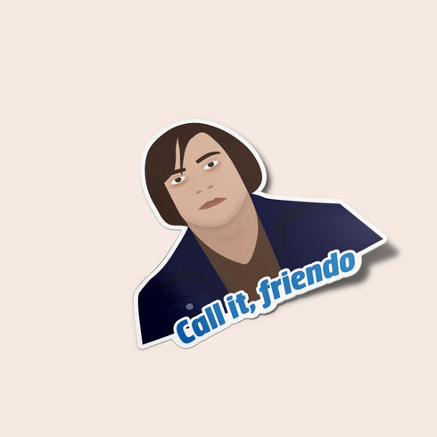 Anton "Call It, Friendo" Premium Vinyl Sticker, No Country for Old Men-Inspired Hydroflask Sticker, Laptop Decal